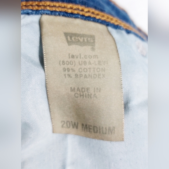 Levi Strauss 542 Y2K Flare Leg 20W Medium Length Denim Jeans - Picture 8 of 16